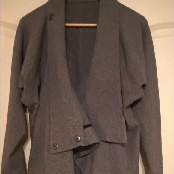 Lululemon Heather Gray Wrap Cowl Cardigan - Picture 4 of 6